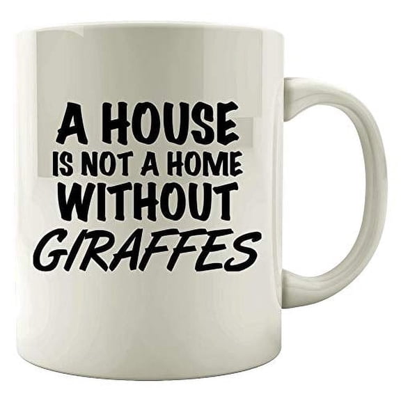 Whimsical Giraffe 11 oz Coffee Mug - African Big Game Design White Ceramic Gift