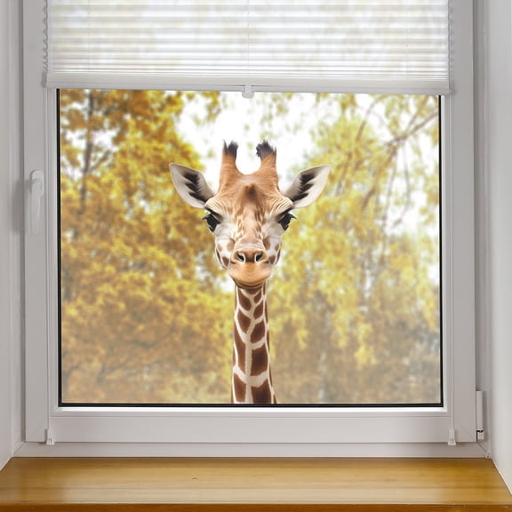 Whimsical Giraffe Wall Stickers - Playful Decor for Glass Doors and Windows