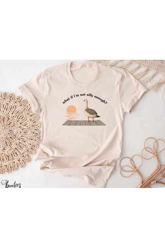 Whimsical Goose Graphic T-Shirt - Funny Meme Gift Idea for Bird Lovers and Animal Enthusiasts