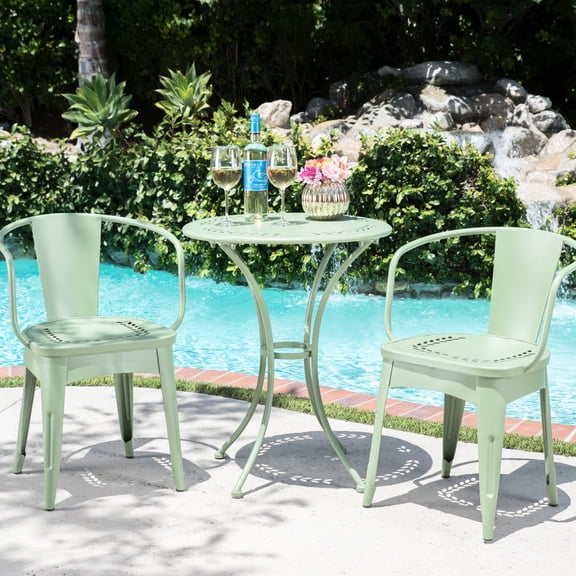 Whimsical Green Iron - Suitable for Outdoor Relaxing - Garden Corner - Enticing Chat Set