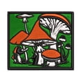 thumbnail image 1 of Whimsical Group of Mushrooms Fungus Fungi Applique Multi-Color Embroidered Hook & Loop Patch - 3.5 Inch Large, 1 of 5