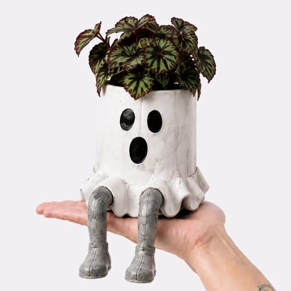 Whimsical Halloween Hanging Legs Planter Sitting Flower Pot Creative Funny Leggy Leg Resin Succulent Character for Plant Lovers Shelf Desk Windowsill Indoor Decor