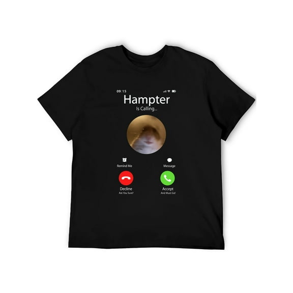 Whimsical Hamster Call Screen Print T–shirt Cute & Unique Design