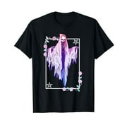 Whimsical Haunts: Pastel Goth Ghost Tarot Tee for a Mystical Look