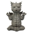 thumbnail image 1 of Whimsical Inner Peace Garden Yoga Asana Meditating Dragon Statue Decor Figurine, 1 of 4