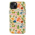 thumbnail image 1 of Whimsical Insect Garden Phone Case, Cute Cartoon Bugs and Worms iPhone Cover, Colorful Nature Pattern for iPhone 17 16 15 14 13 12 11 Plus Pro Max Mini, 1 of 6