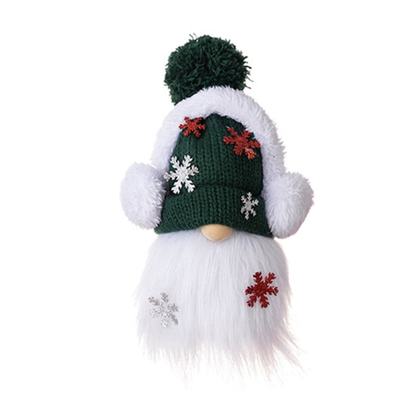 Whimsical Knitted Doll with Ear Muff Ornaments Faceless Doll Plush Gifts Holiday Decor