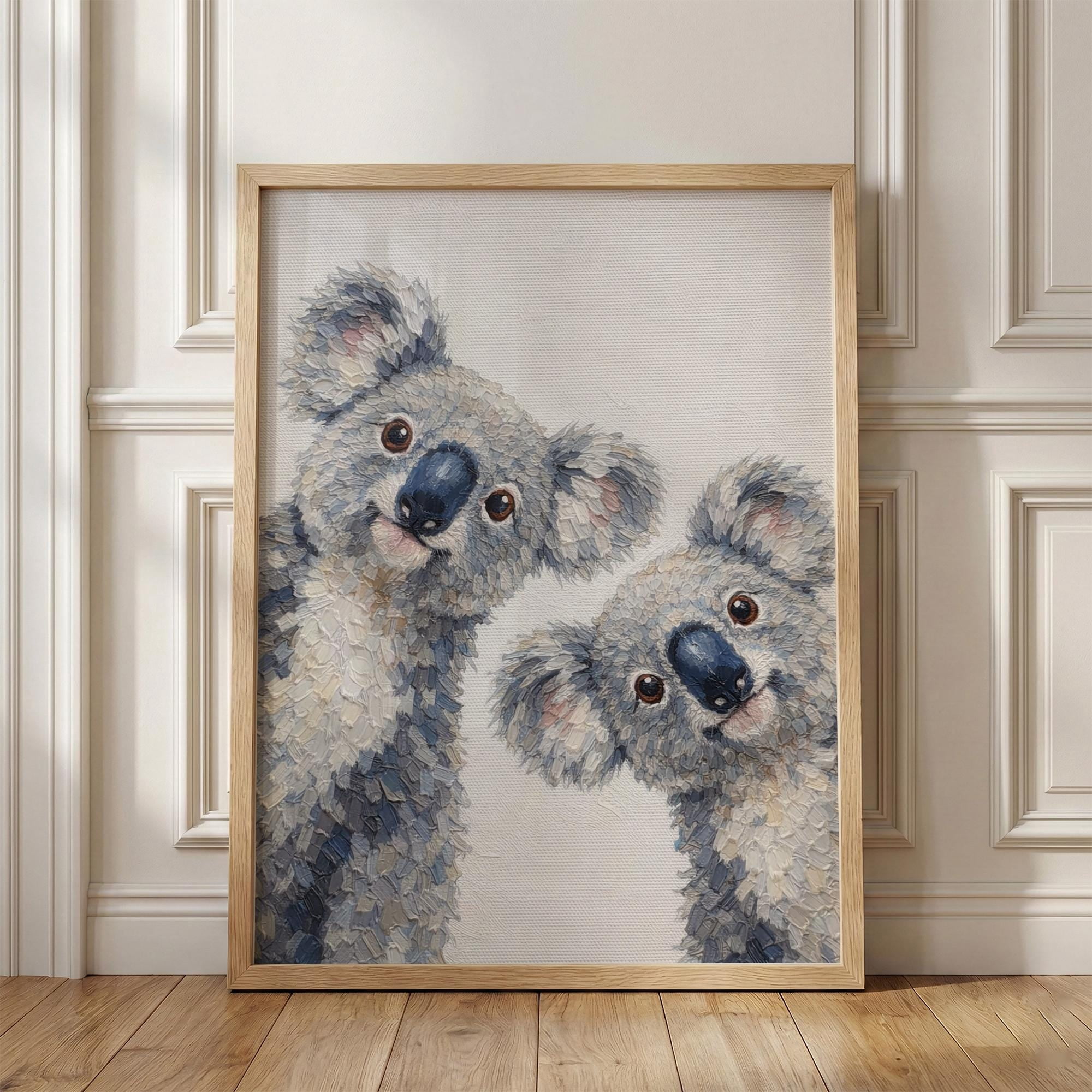 Whimsical Koalas Art Cute Australian Animal For Nursery Or Poster ...