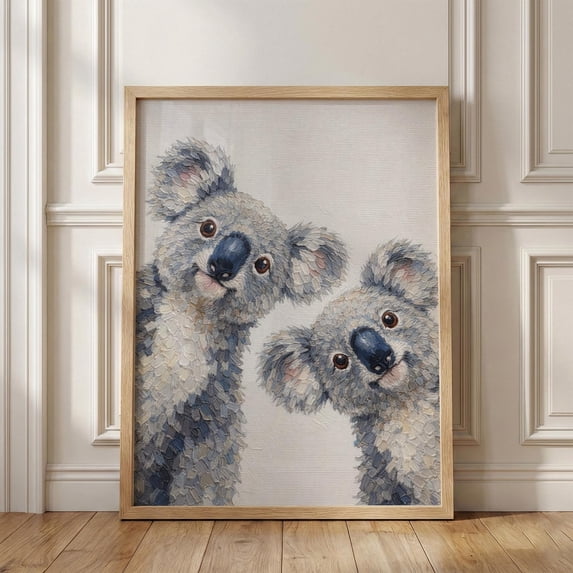 Whimsical Koalas Art Cute Australian Animal For Nursery Or Poster ...