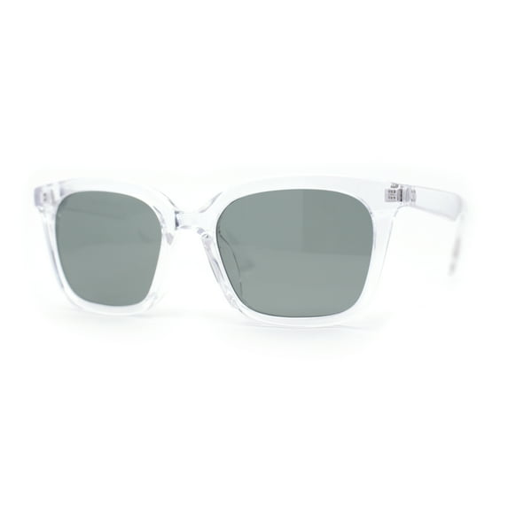 Whimsical Light Breezy Color Hipster Thin Horn Rim Sunglasses Clear - Green
