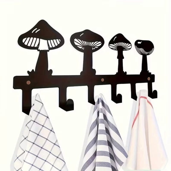 Whimsical Long Mushroom Wall Hook Creative Hanging Decoration for Home, Party, and Event Backdrops