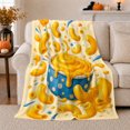 thumbnail image 1 of Whimsical Macaroni Cheese Splash Playful Comfort Food Illustration, Playful Food Art Scene, Warm Flannel Blanket for Living Room and Reading Nook, Art Lovers Friendship Gift, Playful Home Decor, 1 of 9