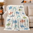 thumbnail image 1 of Whimsical Marine Life Parent-family Ocean, Playful Coastal Landscape Scene, Warm Flannel Blanket for Beach House and Living Room, Beach Lovers Housewarming Gift, Coastal Home Decor, 1 of 9