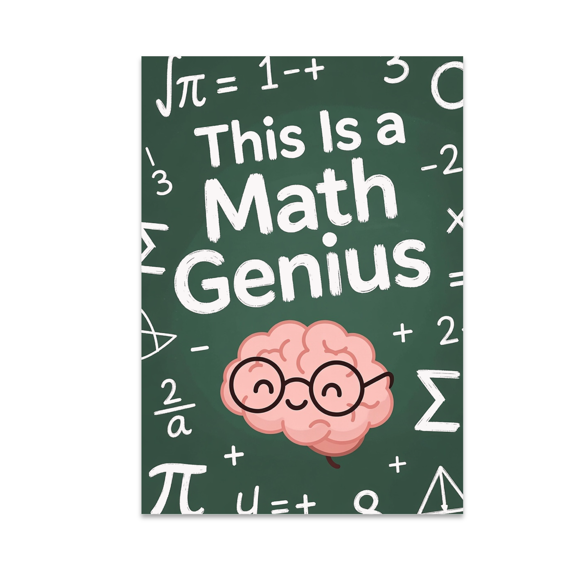Whimsical Math Wall Art - Math Enthusiast - 13x19 Poster Print