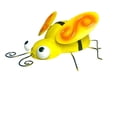 thumbnail image 1 of Whimsical Metal Bumblebee Wall Art Ornament, Hand Painted Cute Cartoon Bee Hanging Sculpture, Weather Resistant Outdoor Fence, Tree, Patio & Indoor Wall Decor,6.29*2.75 in., 1 of 6