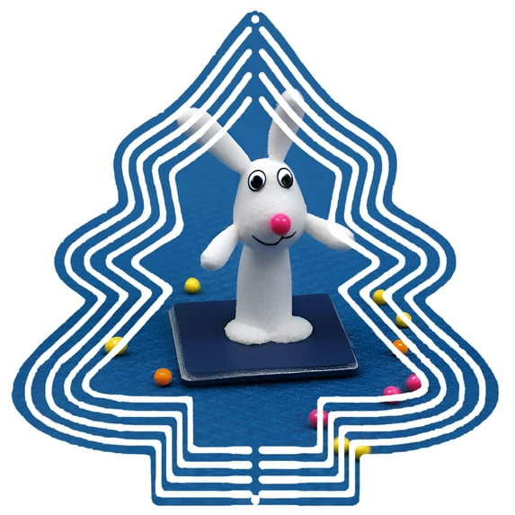 Whimsical Metal Hanging Christmas Tree Wind Decorations - Colorful Dot Pattern Spinners for Festive Garden & Yard Decor