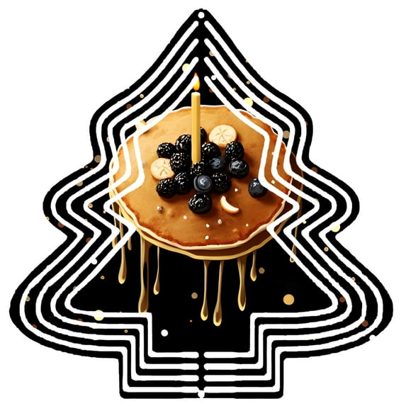 Whimsical Metal Hanging Christmas Tree Wind Spinner - Decorative Garden Art with Unique Pattern Design for Yard and Outdoor Decor