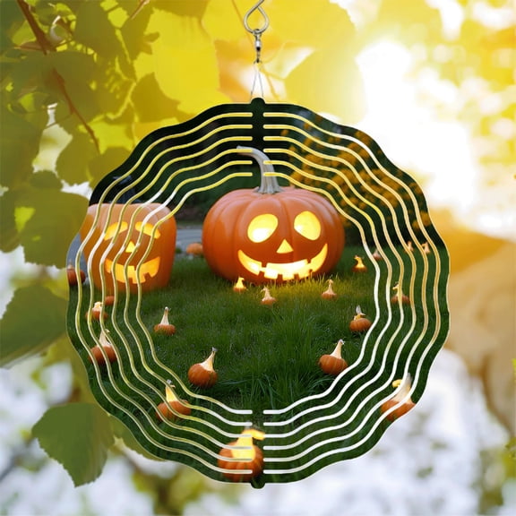 Whimsical Metal Hanging Wind Spinners & Chimes - Beautiful Autumn-Inspired Design for Yard & Garden Decor Perfect for Fall