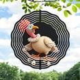 thumbnail image 1 of Whimsical Metal Hanging Wind Spinners & Chimes - Dynamic Concentric Wave Design for Yard & Garden Decor, 1 of 6
