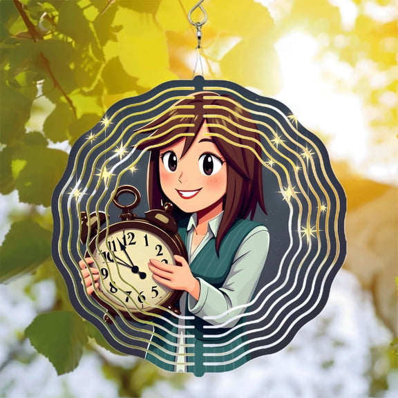 Whimsical Metal Hanging Wind Spinners & Chimes - Enchanting Garden Decor with Dynamic Patterns for Yard & Outdoor Spaces