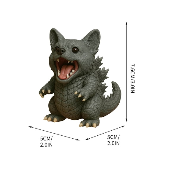 Whimsical Monster Dog Figurine - Handmade Resin Collectible for Home and Garden Decor, Unique Gift Idea for Dog Lovers