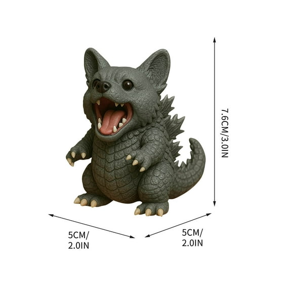 Whimsical Monster Dog Figurine - Handmade Resin Collectible for Home and Garden Decor, Unique Gift Idea for Dog Lovers