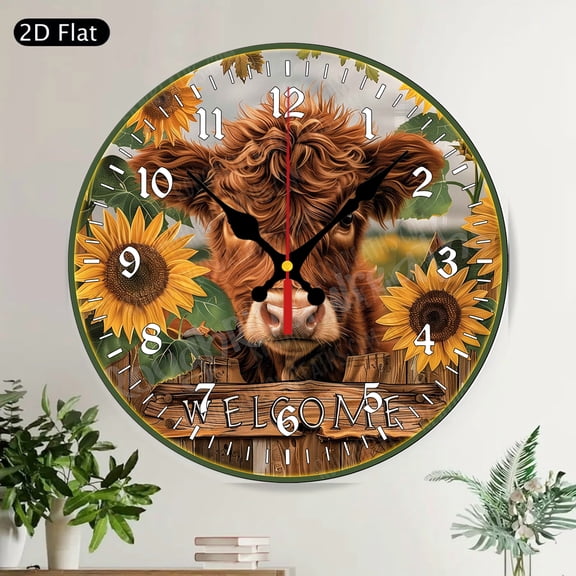 Whimsical Mother's Day Gnome Round Wall Clock Silent Decorative Gift for Mom