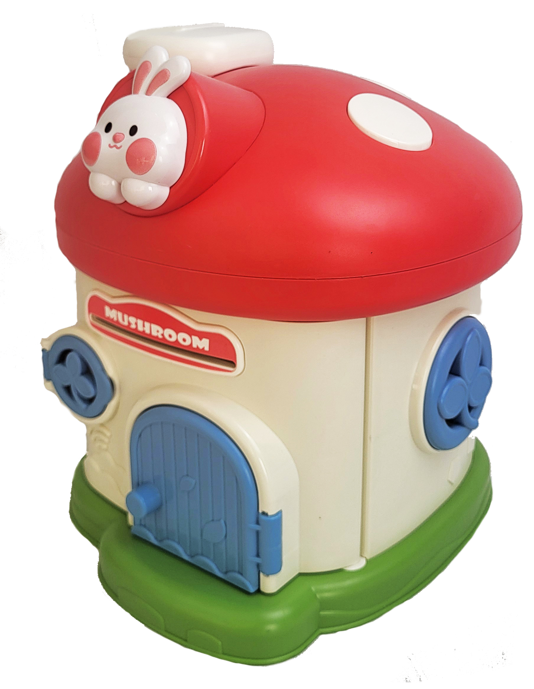 Whimsical Mushroom House Piggy Bank with Secure Lock & 2 Keys – Fun & Educational Savings Toy for Kids​