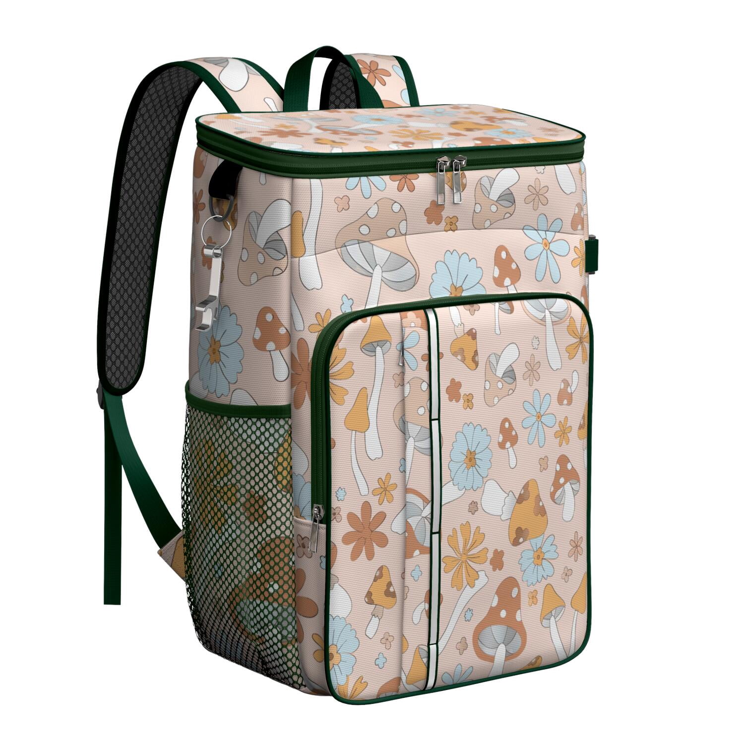 Whimsical Mushroom Insulated Backpack Cooler, Leakproof Cooler Bag with ...