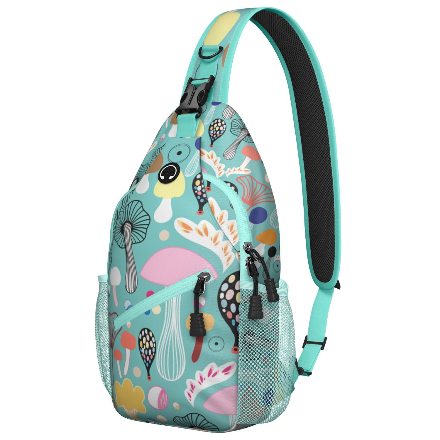 Whimsical Mushroom Sling Backpack, Magical Forest Crossbody Bag with ...