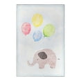 thumbnail image 1 of Whimsical Nursery Elephant Indoor Flatweave Polyester Anti-Skid Kids' Area Rug, 4' x 6', Baby Blue by Superior, 1 of 6