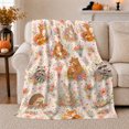 thumbnail image 1 of Whimsical Parent-family Woodland Animal Forest Scene, Peaceful Woodland Scene, Warm Flannel Blanket for Cabin and Lodge, Wildlife Lovers Housewarming Gift, Artistic Home Decor, 1 of 9