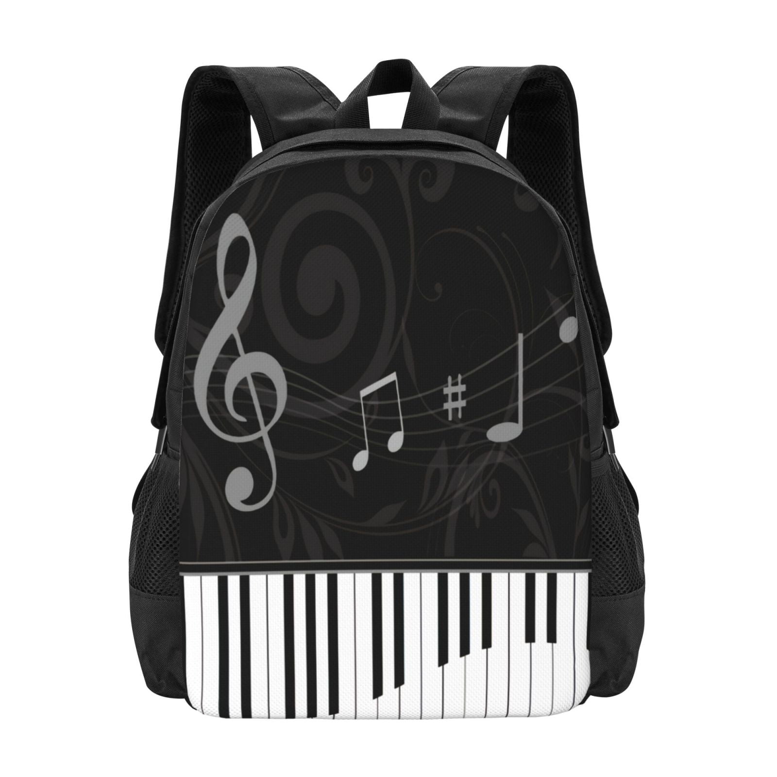 Whimsical Piano and Musical Notes Backpacks for Men Women Book Bag ...