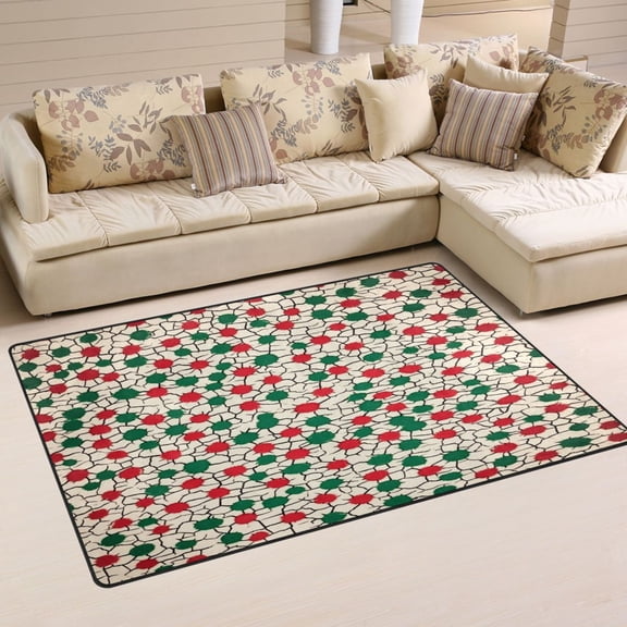 Whimsical Polka Dots Soft Polyester Area Rug 31''x20'', Non Slip, Memory Foam, Water Absorbent