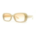 thumbnail image 1 of Whimsical Pop Color Oval Rectangle Mod Sunglasses Beige - Orange, 1 of 4