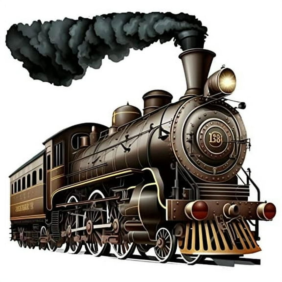 Whimsical Practicality Steam Train #10 Edible Icing Image Cake Topper, by Whimsical Practicality