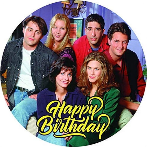 Whimsical Practicality's 7.5" Edible Cake Toppers (Friends) fits 8 inch round cake or larger