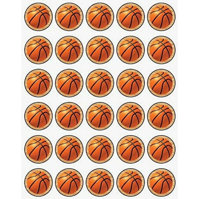 Whimsical Practicality’s Basketball Edible Icing Image Cupcake Toppers ...