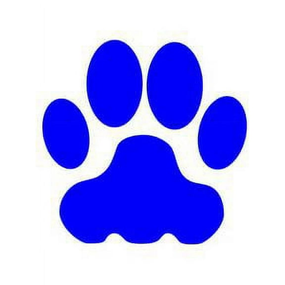 Whimsical Practicality's Blue Panther Paw Mascot Edible Icing Image for 1/4 Sheet Cake