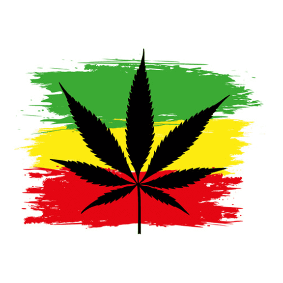Whimsical Practicality's Bob Marley Weed Leaf Edible Icing Image Cake Topper-1/4 Sheet or Larger