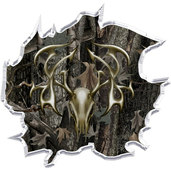 Whimsical Practicality's Camouflage Deer Hunting Edible Icing Image for 6 inch Round Cake