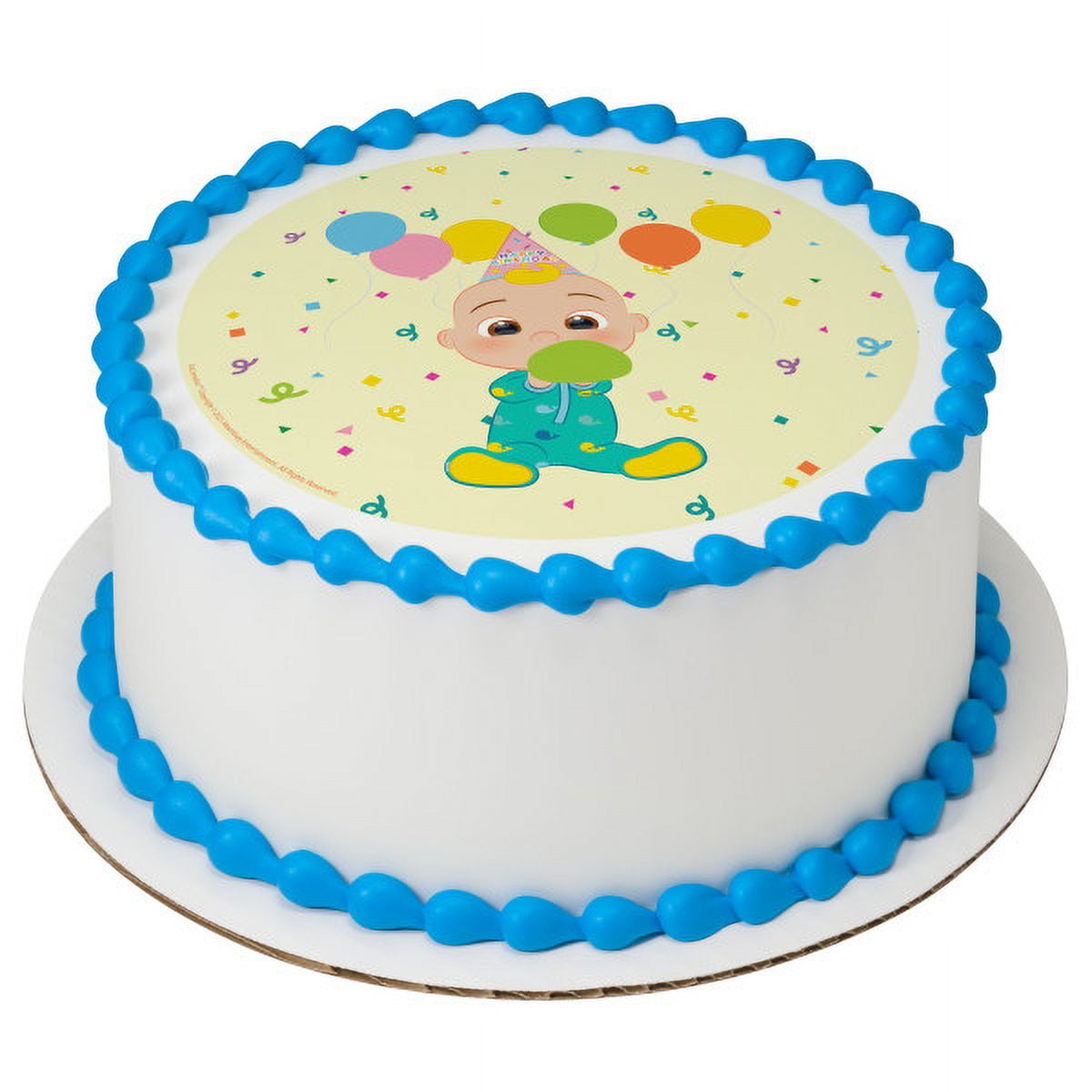 Whimsical Practicality's CoComelon Happy Birthday! PhotoCake Edible Icing Image Cake Topper-6 Inch Round or Larger