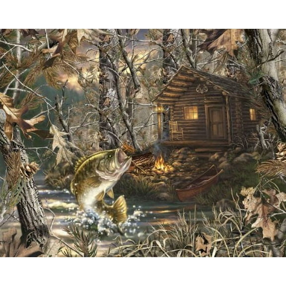 Whimsical Practicality's Fishing Scene Edible PIcture Cake Topper