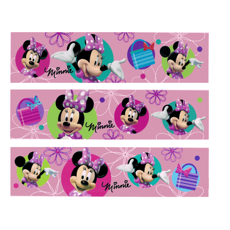 Whimsical Practicality’s Minnie Mouse Edible Icing Image Cake Border Strips-3-2.5"x10.5" Strips