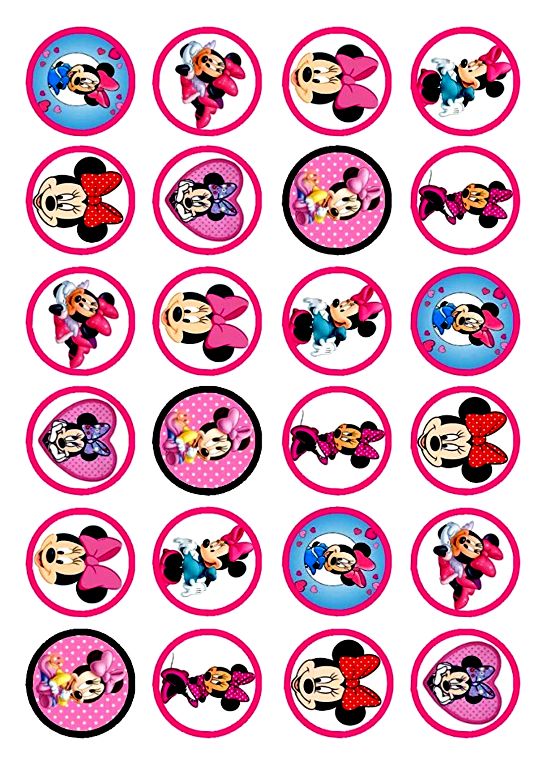 whimsical-practicality-s-minnie-mouse-edible-wafer-paper-1-5-cupcake-toppers-24-count-walmart-com for Minnie Mouse Cupcake Toppers Free Printable Whimsical Practicality's Minnie Mouse Edible Wafer Paper 1.5