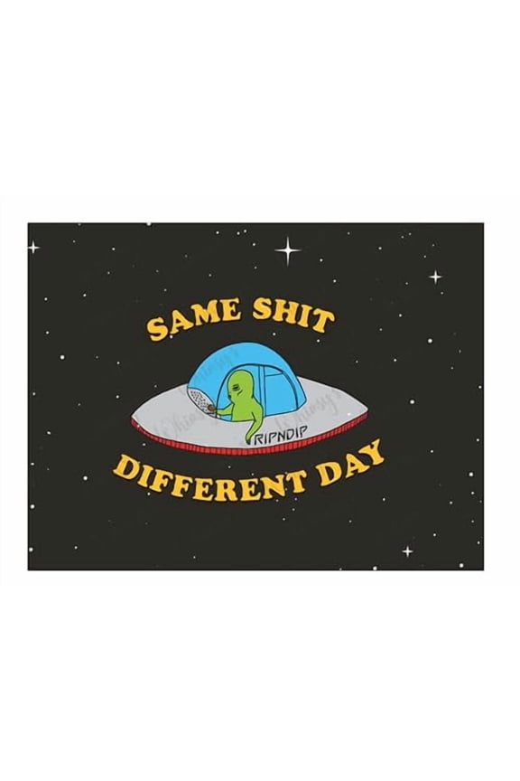 's Rip N Dip S.S.D.D. Alien in Spaceship Edible Icing Image Cake Topper (1/4 Sheet)