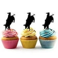 thumbnail image 1 of Whimsical Practicality's Rodeo-Bull Rider Silhouette Acrylic Cupcake Toppers 12 pcs, 1 of 1
