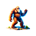 thumbnail image 1 of Whimsical Practicality's Sasquatch aka Bigfoot Edible Icing Image Cake Topper-1/4 Sheet or Larger, 1 of 1