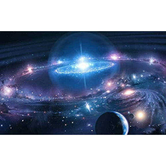 Whimsical Practicality's Space and Planets Edible Icing Image Cake Topper- 1/4 Sheet or Larger