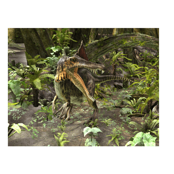 Whimsical Practicality's Spinosaurus dinosaur Edible Icing Image for 1/4 sheet cake